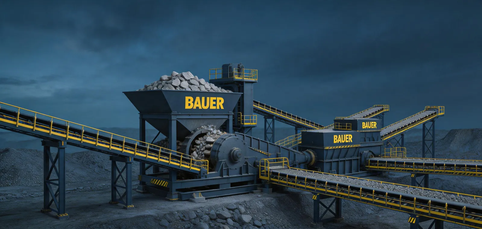 Bauer crushing and screening plant at a hard rock mine
