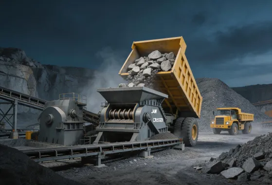 Hard rock mine primary crushing station